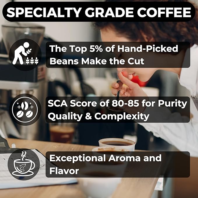 Lonestar - Freshly Roasted After Your Order – Specialty Grade Low Acid Artisanal Medium to Dark Roast Coarse Ground Bean Coffee No Bitterness Ethically Sourced 12OZ Compostable Bag