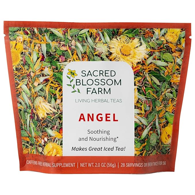 Sacred Blossom Farm Herbal Tea | Box of Flavor Set | 4 Top Selling Flavors | Farm Direct | Loose Leaf Tea | All Natural &amp Sustainably Grown in USA | Caffeine Free | 100+ Servings