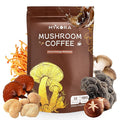 Mushroom Coffee 2000mg Organic Instant Coffee with 6 Adaptogenic Mushrooms (Lion’s Mane &amp Turkey Tail) with MCT Oil &amp Coconut for Focus Energy Digestion &amp Immune Support 30 Servings