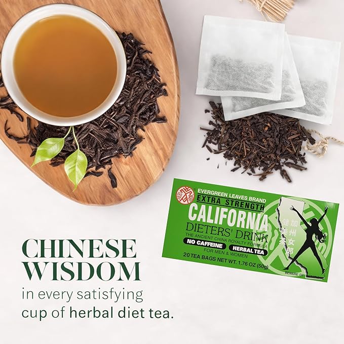 Extra Strength California Dieter's Tea Delight For Men and Women 20 Count 6 pack