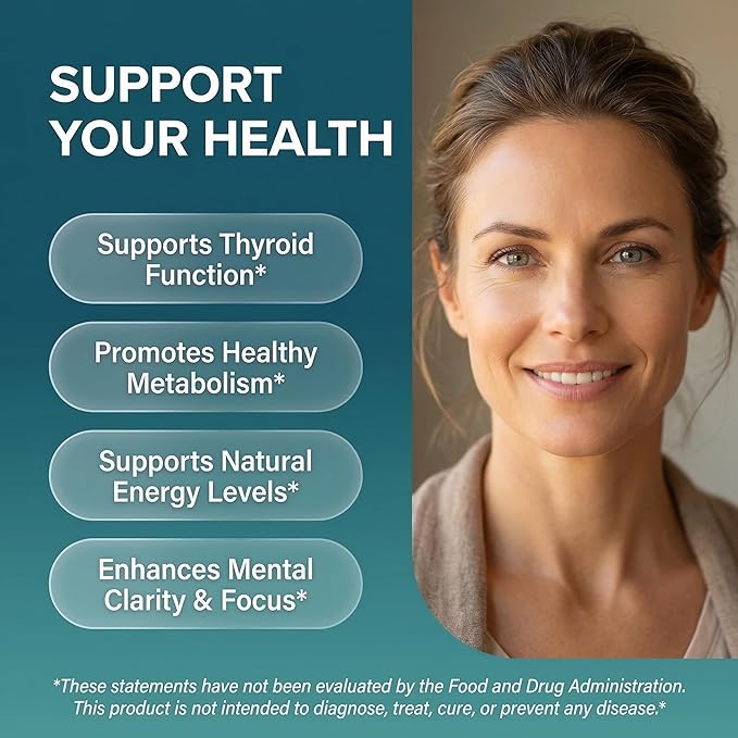 Clean Nutra Thyroid Support Drops Selenium Zinc Iodine L Tyrosine KSM66 Ashwagandha Vitamin D3 B12 A C Turmeric Kelp Schisandra Guggul Cayenne Basil Liquid Supplement Folate Copper Thyro Bloom Drop
