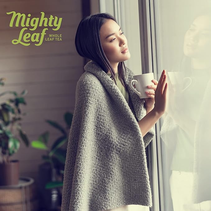 Mighty Leaf Organic Spring Jasmine Green Tea – 1 lb Bulk Loose Leaf Bag – Lightly Caffeinated Premium Whole Leaf Green Tea Naturally Scented with Jasmine Blossoms – Hot or Iced Brewing