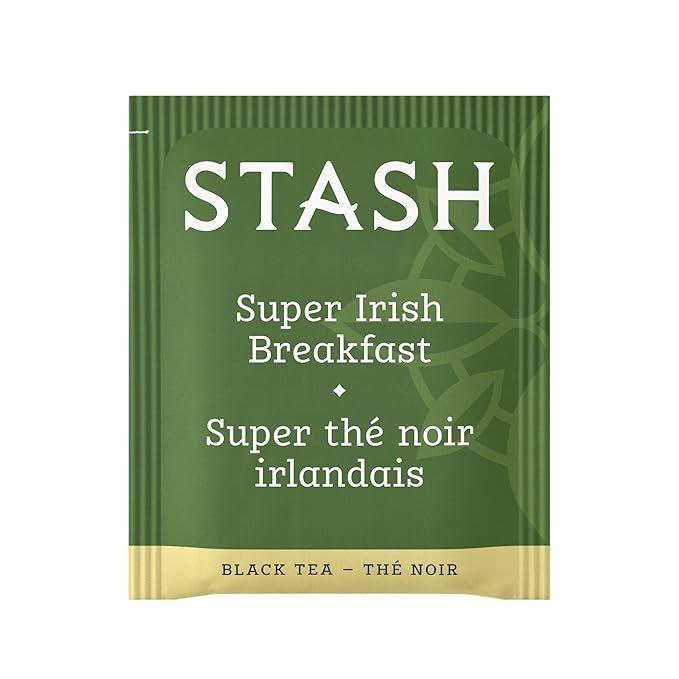 Stash Tea Super Irish Breakfast Black Tea - Caffeinated Non-GMO Project Verified Premium Tea with No Artificial Ingredients 20 Count (Pack of 6) - 120 Bags Total