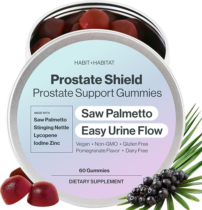 Prostate Shield Gummies - Men's Prostate Health Urinary with Saw Palmetto &amp Lycopene