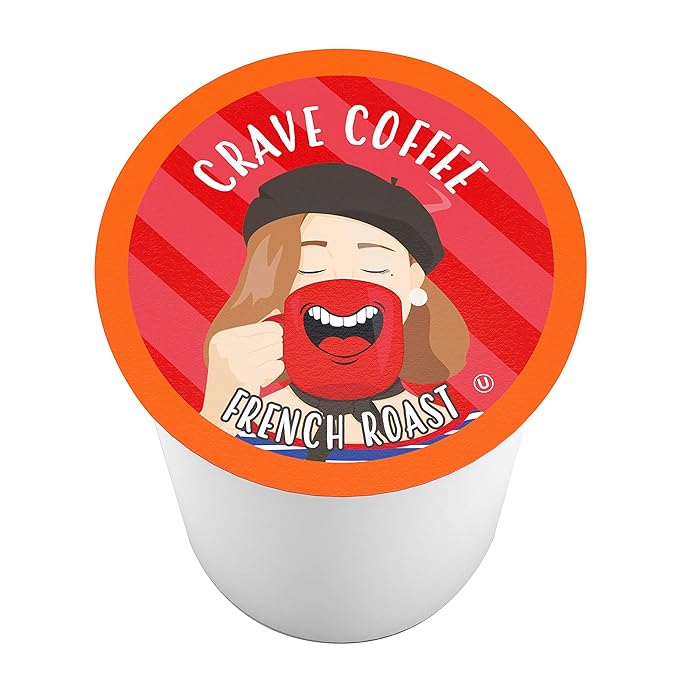 Crave Beverages French Dark Roast Coffee Pods for Keurig K Cup Brewers 100 Count