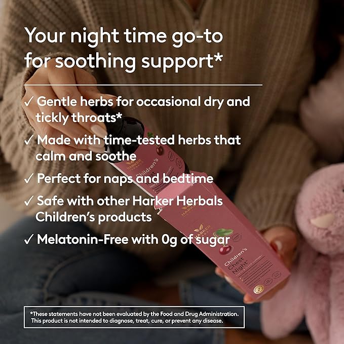 Children's Chest Night Herbal Syrup Nighttime Sleep Support to Soothe The Throat &amp Chest with Wild Cherry Bark Marshmallow &amp Licorice Root - 5.1 Fl oz (30 Servings)