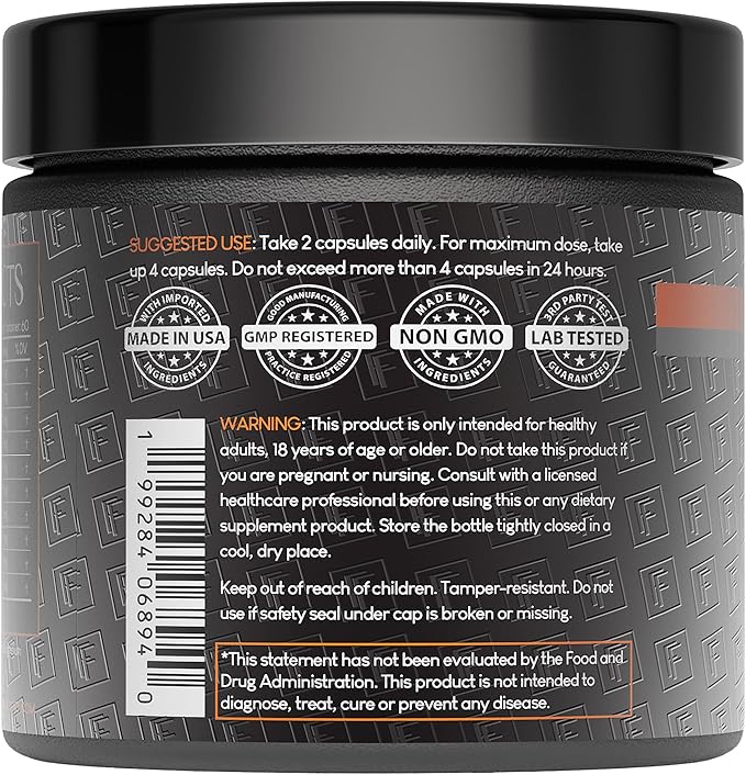 Formulation Factory Nootropic Brain Supplement - Boss Mode Focus &amp Memory Complex with Lion's Mane Alpha GPC &amp Bacopa - Cognitive Support - 120 Capsules 2 Month Supply