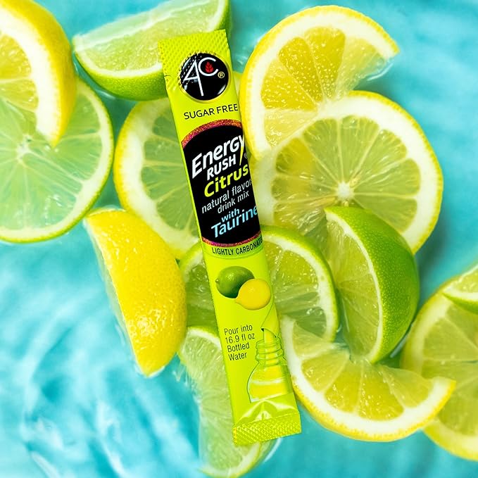 4C Powder Energy Rush Stix Energy Rush - Citrus 350 Count Bulk Buy Singles Stix On the Go Refreshing Water Flavorings Value Pack