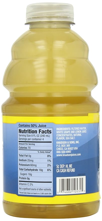 R.W. Knudsen Family Recharge Lemon Flavored Sports Beverage Mix 32 Ounce (Pack of 12)