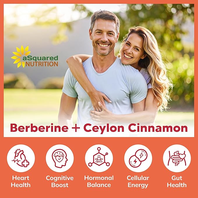 Berberine with Ceylon Cinnamon Supplement - 1400mg Per Serving Max Strength Complex - 120 Capsules - 1200mg Per Serving HCl Powder Extract Plus Pills - Alternative to Gummies &amp Drops