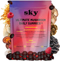 Mushroom Gummies - 10-in-1 Adaptogenic Mushroom Supplement for Adults - Lions Mane Reishi Cordyceps Chaga Turkey Tail - Raspberry Flavored Vegan Gummies for Focus &amp Energy - 60 Ct.