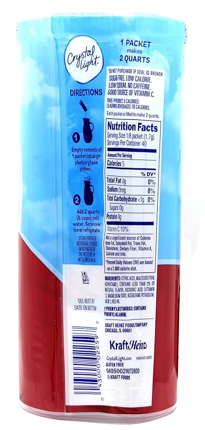 Crystal Light Cherry Pomegranate Drink Mix 10-Quart Canister (Pack Of 6)