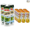Iberia Passion Fruit Juice Drink 16.57 Fl Oz (Pack of 12) + Iberia 100% Pure Organic Coconut Water 1 Liter 33.8 Fl Oz (Pack of 3)