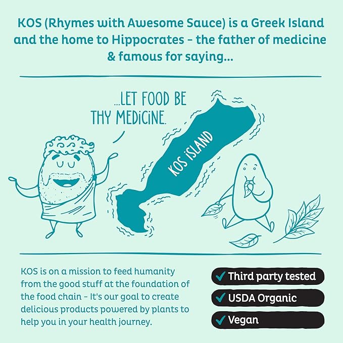 KOS Organic Spirulina Powder - USDA Certified Organic 109 Servings of Superfood Powder for Smoothies &amp Juices Non-Irradiated Blue Green Algae Plant Based with Antioxidants Vegan (13.5oz)