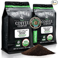 The Bean Organic Coffee Company 50/50 (Half Caff) French Roast 50% Decaf Dark Roast Ground Coffee 16-Ounce Bags (Pack of 2) Café Molido Tostado Orgánico descafeinado