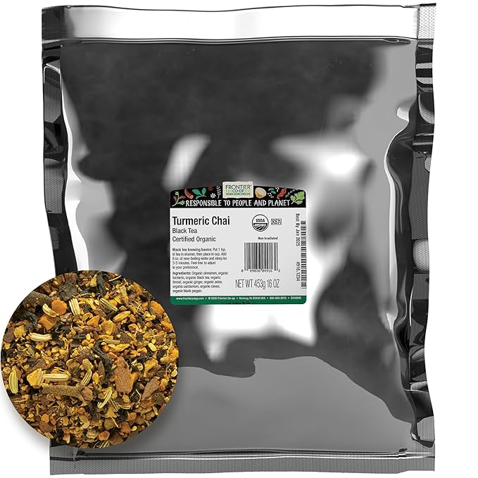 Frontier Co-op Turmeric Chai Tea Certified Organic Kosher | 1 lb. Bulk Bag