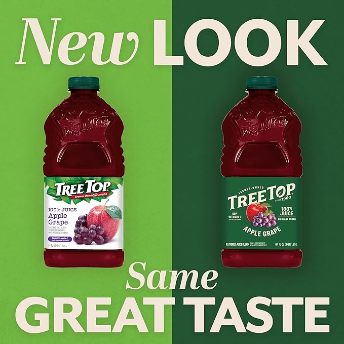 Tree Top 100% Juice Apple Grape 64 Fl Oz (Pack of 8)