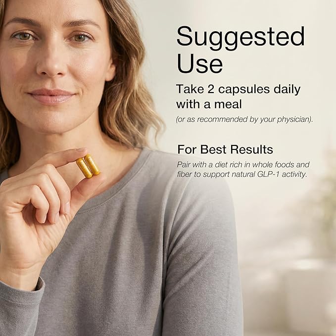 UNALTERED GLP-1 Supplement for Women - Natural Support for Cravings Weight &amp Gut Health - Clinically Tested Ingredients Biochemist-Formulated Vegan - 60 Capsules