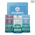 Organic Mushroom Coffee 3 Bag Gift Box Set Lion's Mane &amp Chaga Red Reishi &amp Chaga Decaffeinated Turkey Tail &amp Cordyceps Immune Support &amp Overall Wellbeing Dark Roast 36oz Ground