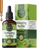 HERBAMAMA Stinging Nettle Tincture - Vegan Urinary Tract Support with Stinging Nettle Root Extract - Non-GMO Alcohol &amp Sugar-Free Urtica Dioica Supplement - 84-Day Supply