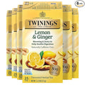 Twinings Lemon &amp Ginger Herbal Tea Individually Wrapped Bags 25 Count (Pack of 6) Spicy Ginger Lemon Peel &amp Lemongrass Naturally Caffeine-Free Enjoy Hot or Iced 150 Teabags