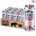 Bear 'n Beaver Premium Craft Ginger Beer Soda Soft Drinks Made with 100% Cane Sugar Real Ginger &amp Lime - Vegan &amp Gluten-Free - Bold Caffeine Free Flavor for Mocktails &amp Mixing - 12 Pack o