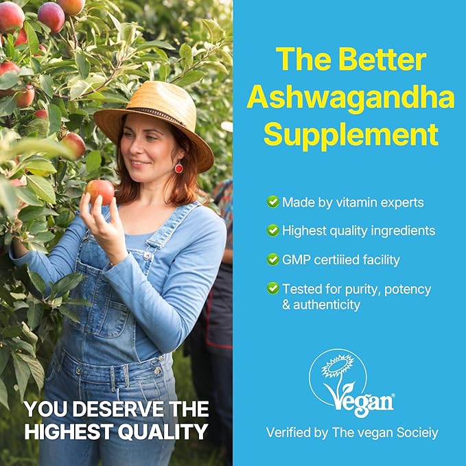 Ashwagandha Gummies 2000mg for Women Men - Sugar Free Vegan - Organic Ashwagandha Root Extract Supplements Gummy &amp Vitamin D3 B12 and Turmeric Promote Relaxation Mixed Berry Flavor 120 Count
