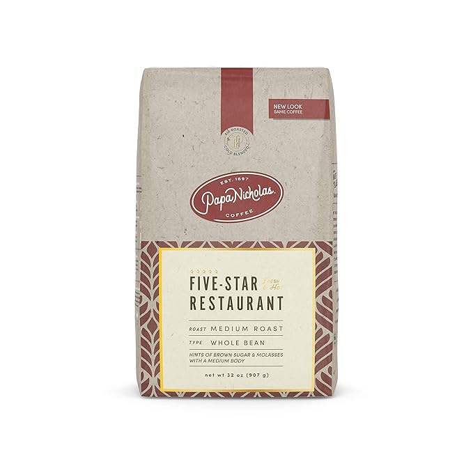 PapaNicholas Coffee Whole Bean Coffee 5-star Restaurant Blend 2 Pound