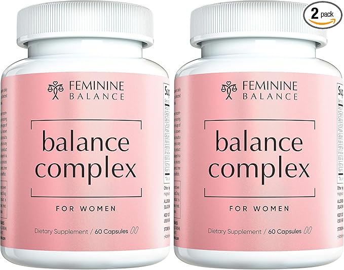 Balance Complex 17-in-1 Vaginal Health 100 Billion Probiotics for Women pH Balance with Cranberry &amp D-Mannose | Promote Urinary Tract Health for Vaginal Odor &amp Vaginal Flora 60 Capsules (Pack