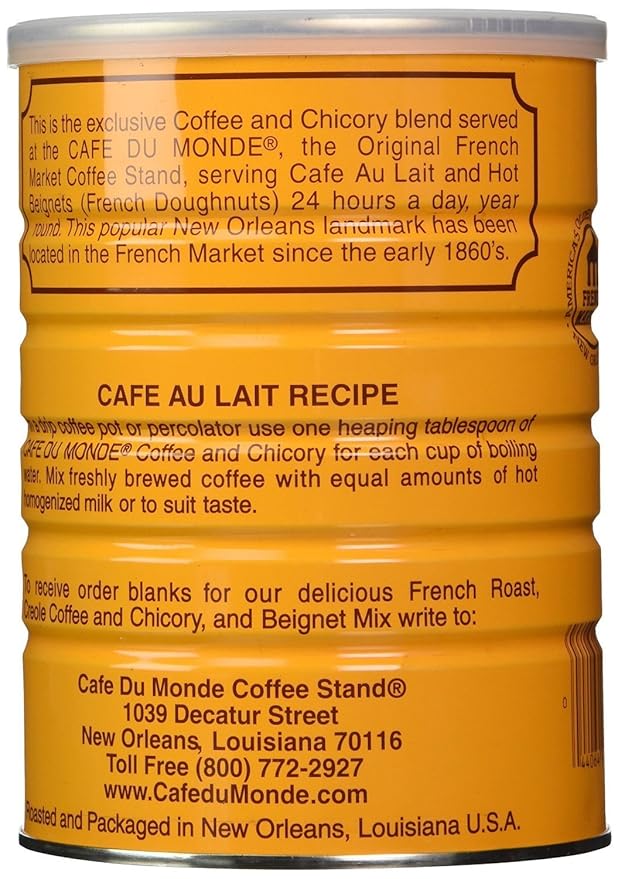 Cafe Du Monde Coffee and Chickory Bundle - New Orleans French Roast Assortment 15 oz Original and 13 oz 2 Piece