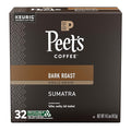 Peet's Coffee Dark Roast Single Serve Coffee Pods 100% Arabica Coffee - Single Origin Sumatra 32 Count (1 Box of 32 Pods)