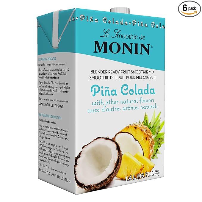 Monin Pina Colada Fruit Smoothie Mix 46 Ounce - 6 per case.