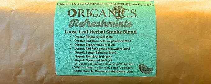 Refreshmints (1.06OZ/30g Loose-Leaf) Herbal Smokes Blend | 60 Servings