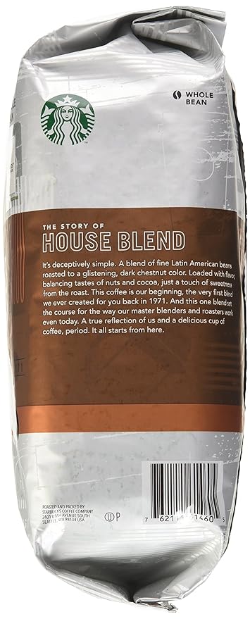 Starbucks House Blend Whole Bean Coffee 40 Ounce