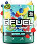Gamma Labs G Fuel Tropical Rain Energy Drink Powder Pre Workout Caffeine Mix for Gaming Sugar Free Focus Amino Vitamin + Antioxidants 9.8oz Fruit Medley 40 Servings