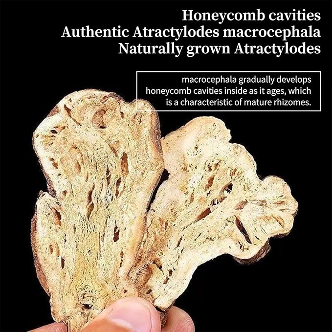 Baihuatang Natural Atractylodes Rhizome Root for Tea 白术 Bai Zhu5.29/150g Premium Cut Slices Sulfur Free Large head 特级白术 大片