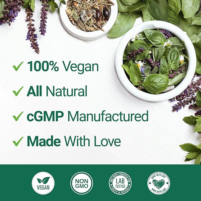 Nested Naturals Luna Sleep Supplement Melatonin Free Non-Habit Forming Herbal Sleep Supplement Adult Bedtime Support Help Sleeping w/Chamomile Valerian L-Theanine 60 Vegan Capsules