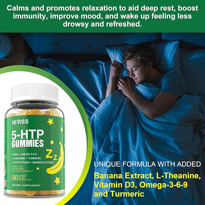 NEVISS Melatonin 50 mg Fast Dissolve + 5-HTP Gummies