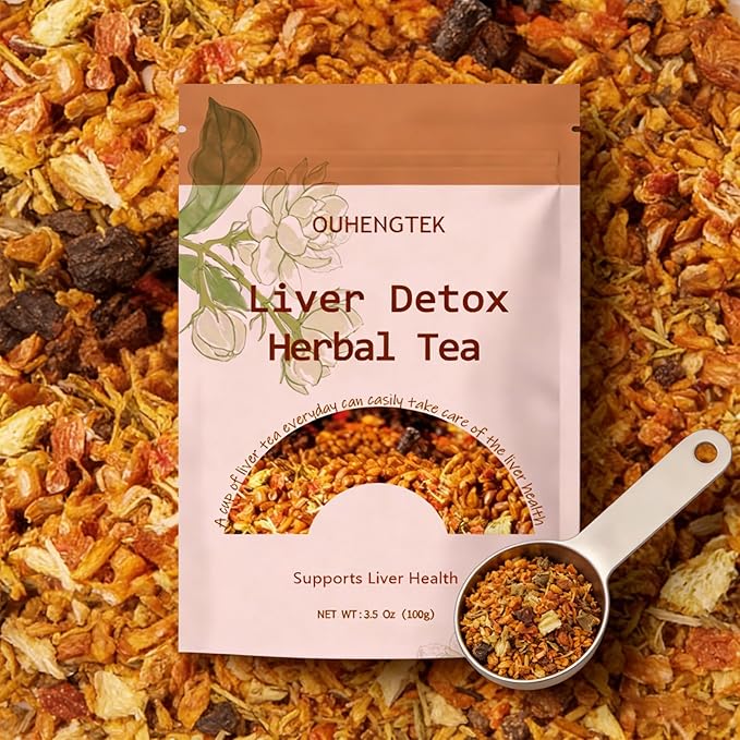Organic Herbal Tea: Milk Thistle Dandelion Chrysanthemum &amp Goji Blend 8 Natural Ingredients for Daily Wellness Caffeine-Free Loose Leaf Tea