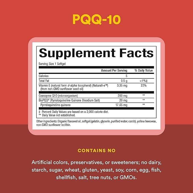 Natural Factors PQQ-10 Supports Energy and Healthy Aging Dietary Supplement 30 softgels (30 servings)