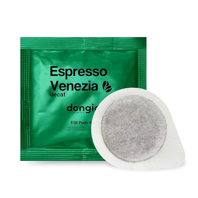 Dongiò Caffè Espresso Venezia - 150 Easy Serving Espresso Pods (ESE 44mm) – Dark Roast Coffee (Intensity 8/10) - Roasted and Blended in Italy