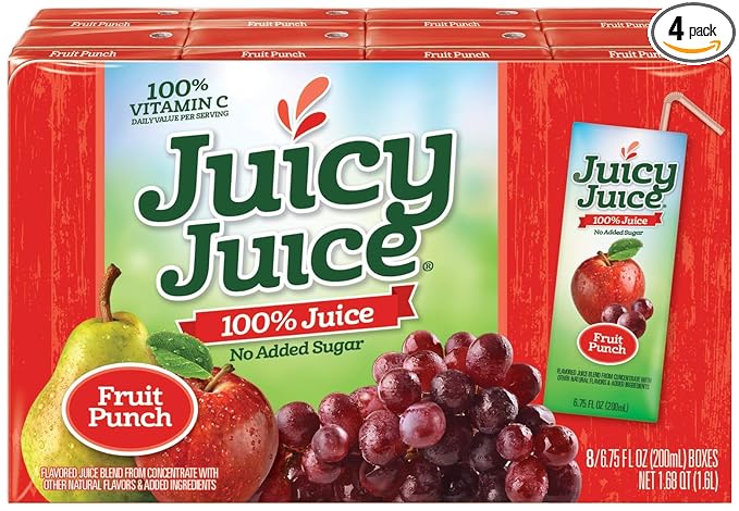 Juicy Juice Fruit Punch Single Serve Box 54 Fluid Ounce -- 4 per case.