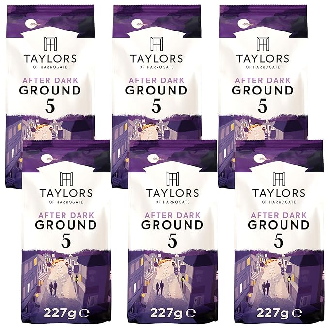 Taylors of Harrogate After Dark Roast &amp Ground Coffee (227g) - Pack of 6