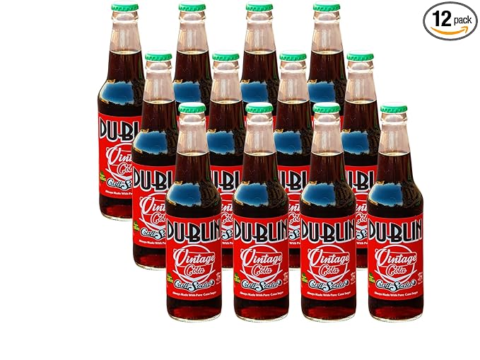 Dublin Bottling Works Craft Soda Pure Cane Sugar Made in Texas – Assorted 12-Pack – Premium Small-Batch Soda Gluten-Free Retro Artisanal Beverages (12 Pack Classic Vintage Cola)