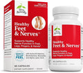 Terry Naturally Healthy Feet &amp Nerves - 60 Vegan Capsules - Nerve Function Support Supplement - Contains B Vitamins Alpha-Lipoic Acid (ALA) &amp Boswellia - Non-GMO Gluten Free - 30 Servings