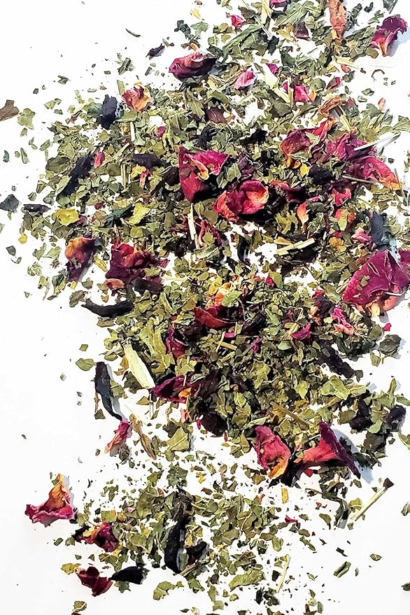 Tea Snob's Restore blend Hibiscus Nettle Rose 2oz loose leaf tea hot or iced caffeine free hand blended resealable pouch keeps your tea fresh makes 25-30 cups