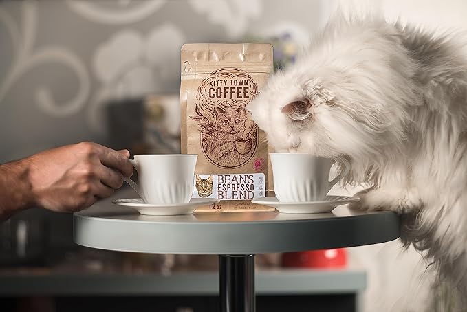Kitty Town Coffee: Bean's Espresso Blend Medium Roast Coffee From Brazil Guatemala &amp Papua New Guinea 2lb (32oz) Ground