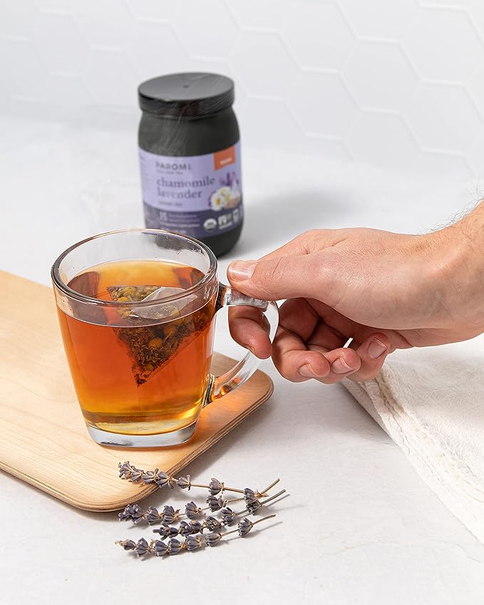 Paromi Chamomile Lavender Rooibos Organic Tea Signature Jar 15 Count (Pack of 3)