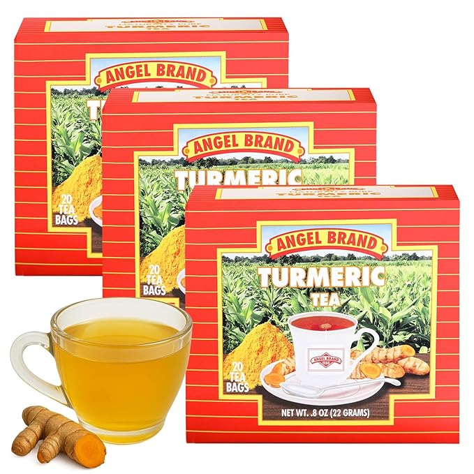 Angel Brand Turmeric Powder Tea Bags 20 – Pack of 3 | Turmeric Powder with Slightly Bitter Notes &amp Subtle Hints of Ginger &amp Peppery Spice