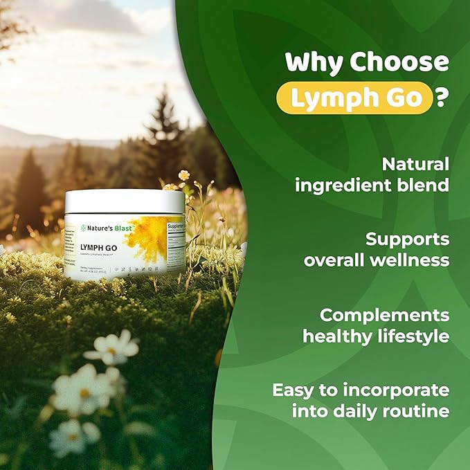 Lymph Go - Lymphatic Drainage Supplement for Women &amp Men - Lymph System Support - with with Bromelain Echinacea Burdock Root Dandelion Rutin Kelp &amp More - 4.06 Oz - 30 Servings - Tropical